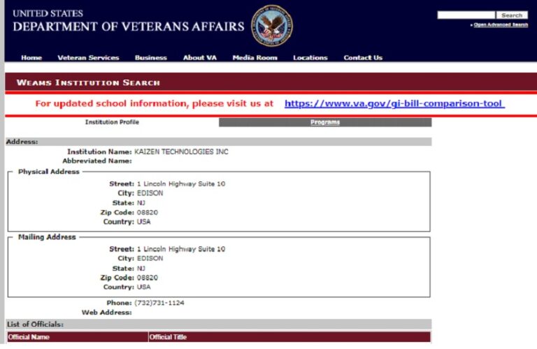 Veterans Grant Program - KaizenTek Training